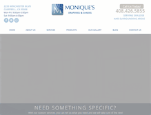 Tablet Screenshot of moniquesdraperies.com